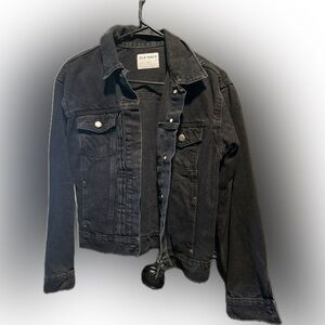 Old Navy Black Jacket with White Label